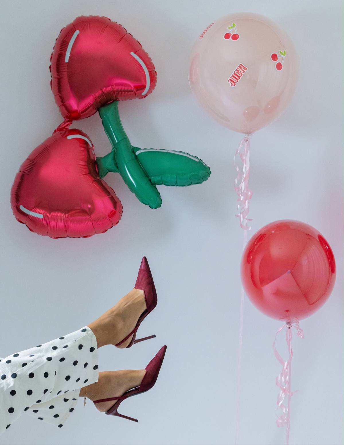 Pink cherry balloon event styling